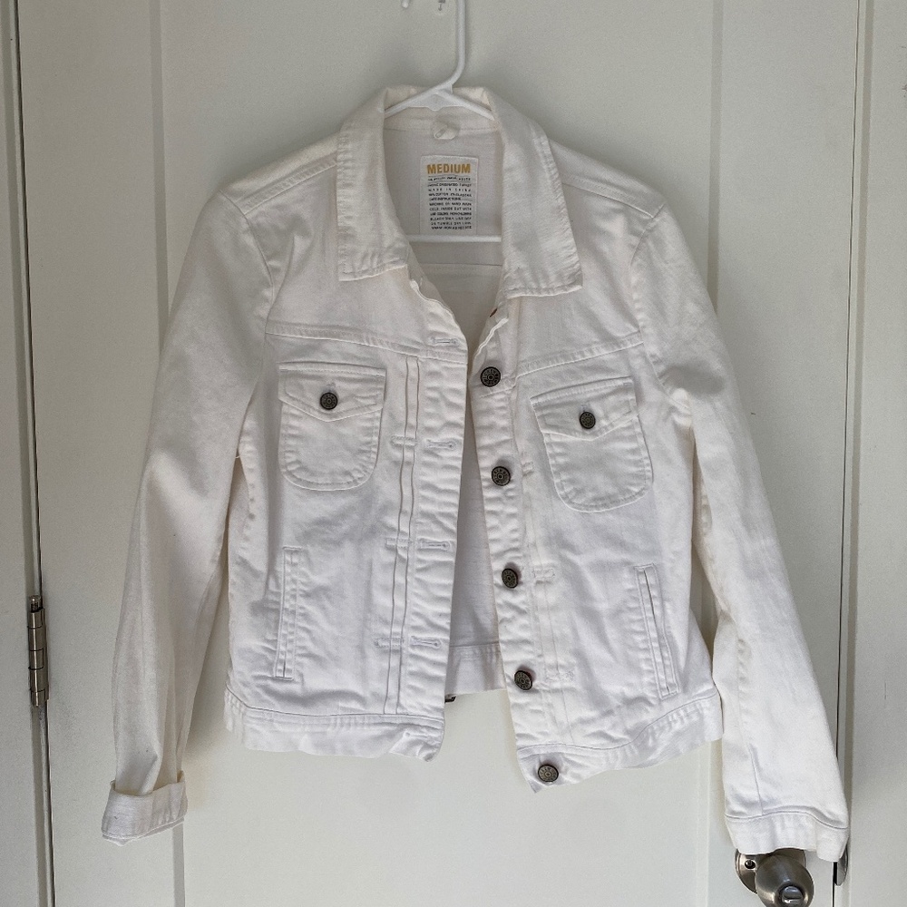 White jean jacket